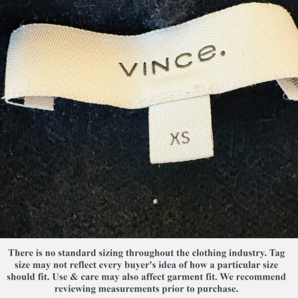 Vince Black Wool Cashmere Rolled Boat Neck Knit Sweater Womens Size XS - Picture 11 of 14